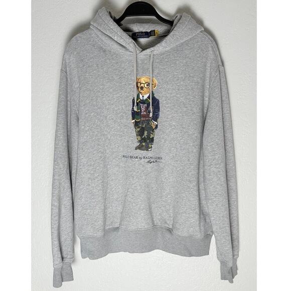 Polo Bear Ralph Lauren Mens Sweatshirt Hoodie University Collegiate Varsity Prep - Picture 3 of 12